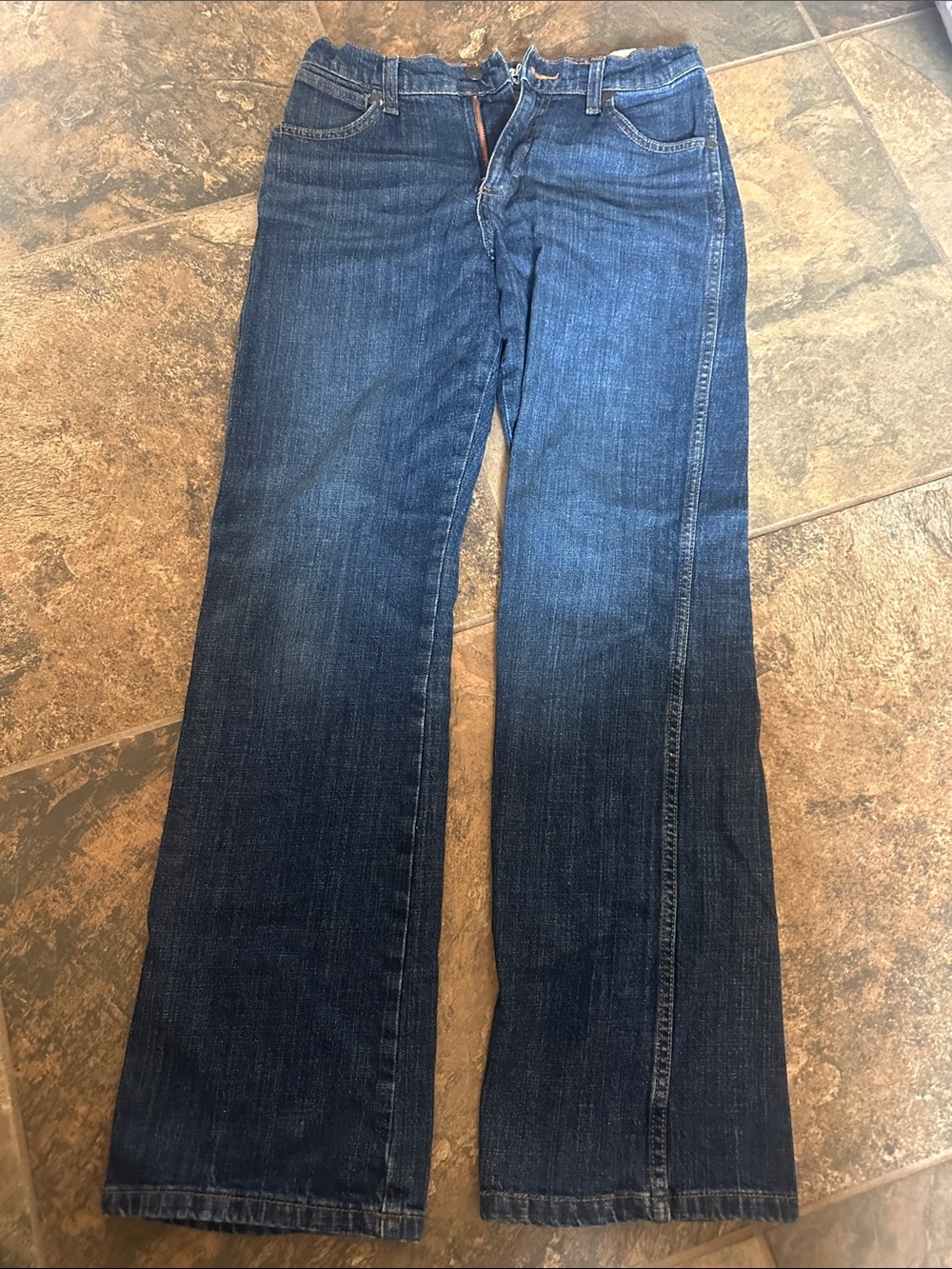 Wrangler Boy’s Dark Blue Straight-Leg Jeans